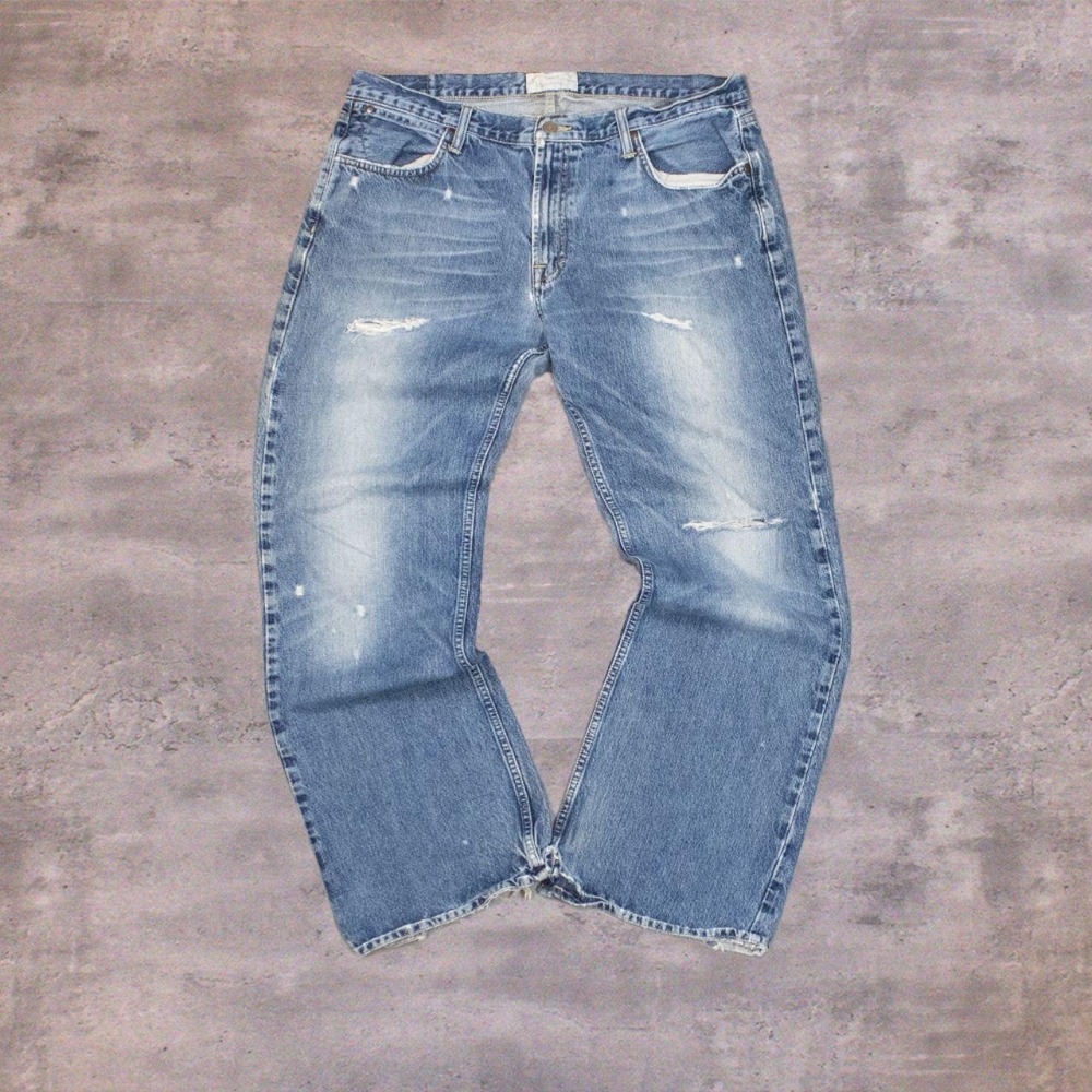 Y2K  00's American Eagle Baggy Relax Fit Bootcut Midwash Denim Jean's Pant's
